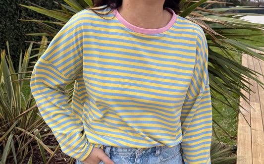 T-shirt Marine jaune & bleu