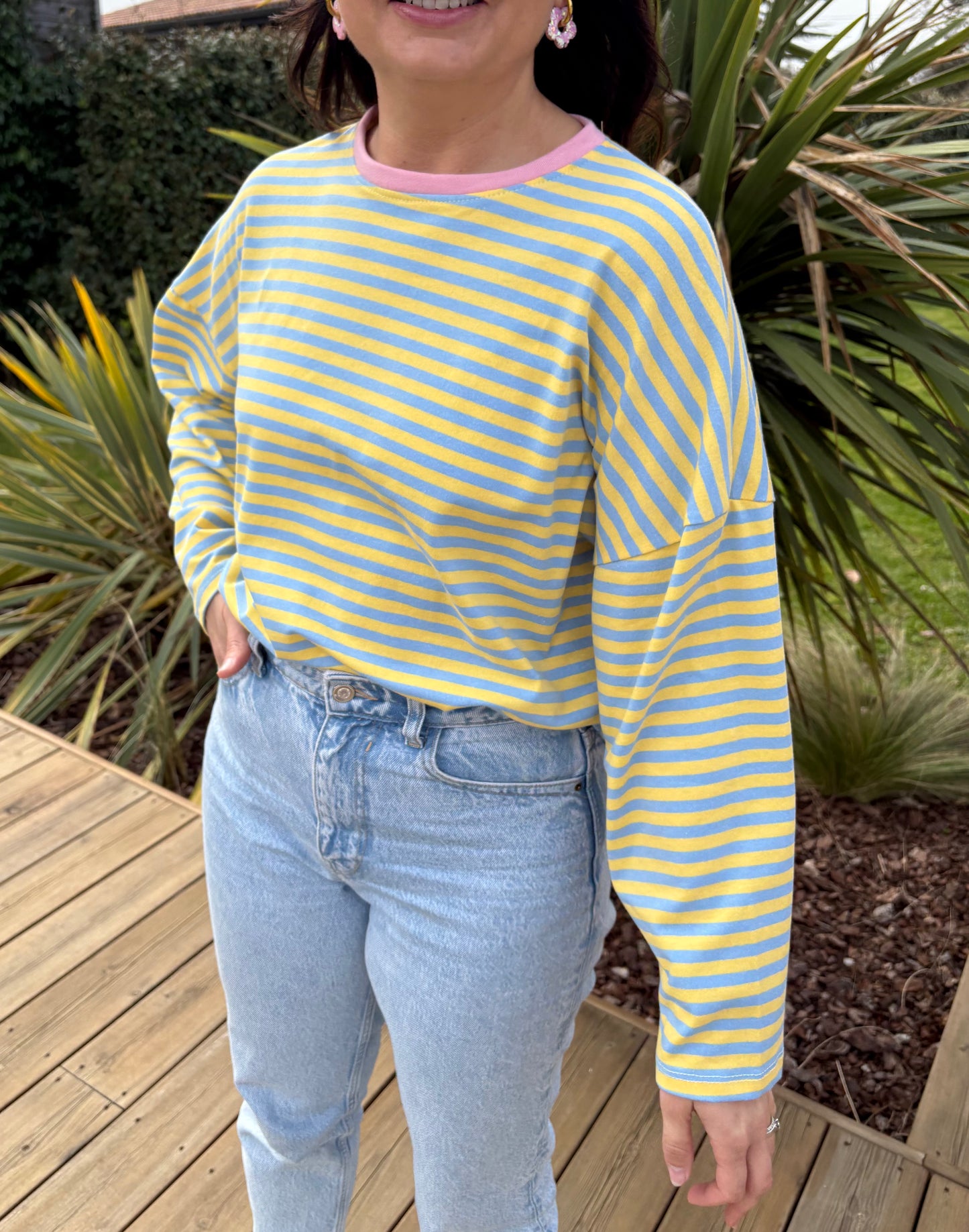 T-shirt Marine jaune & bleu