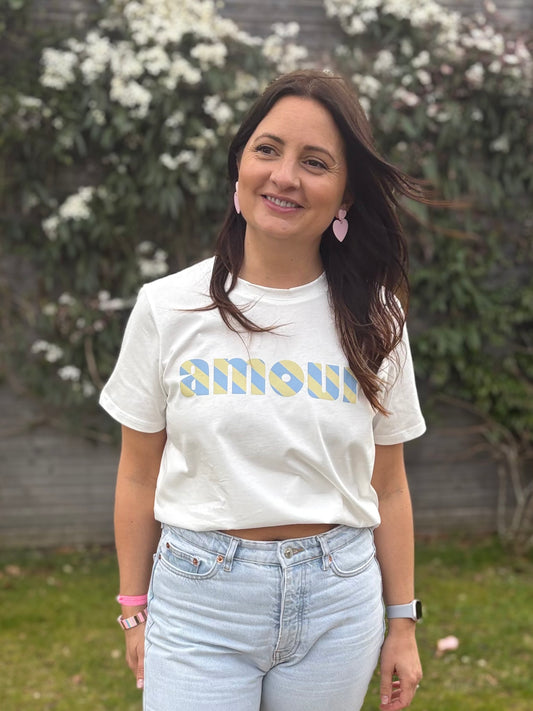 T-shirt Amour jaune & bleu