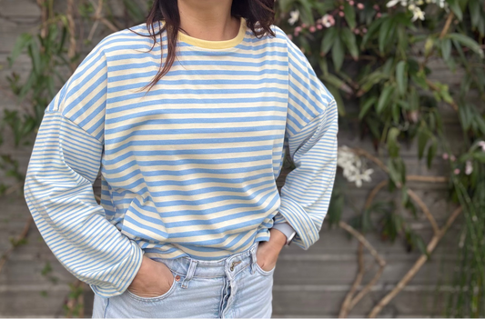 T-shirt Marine bleu & blanc