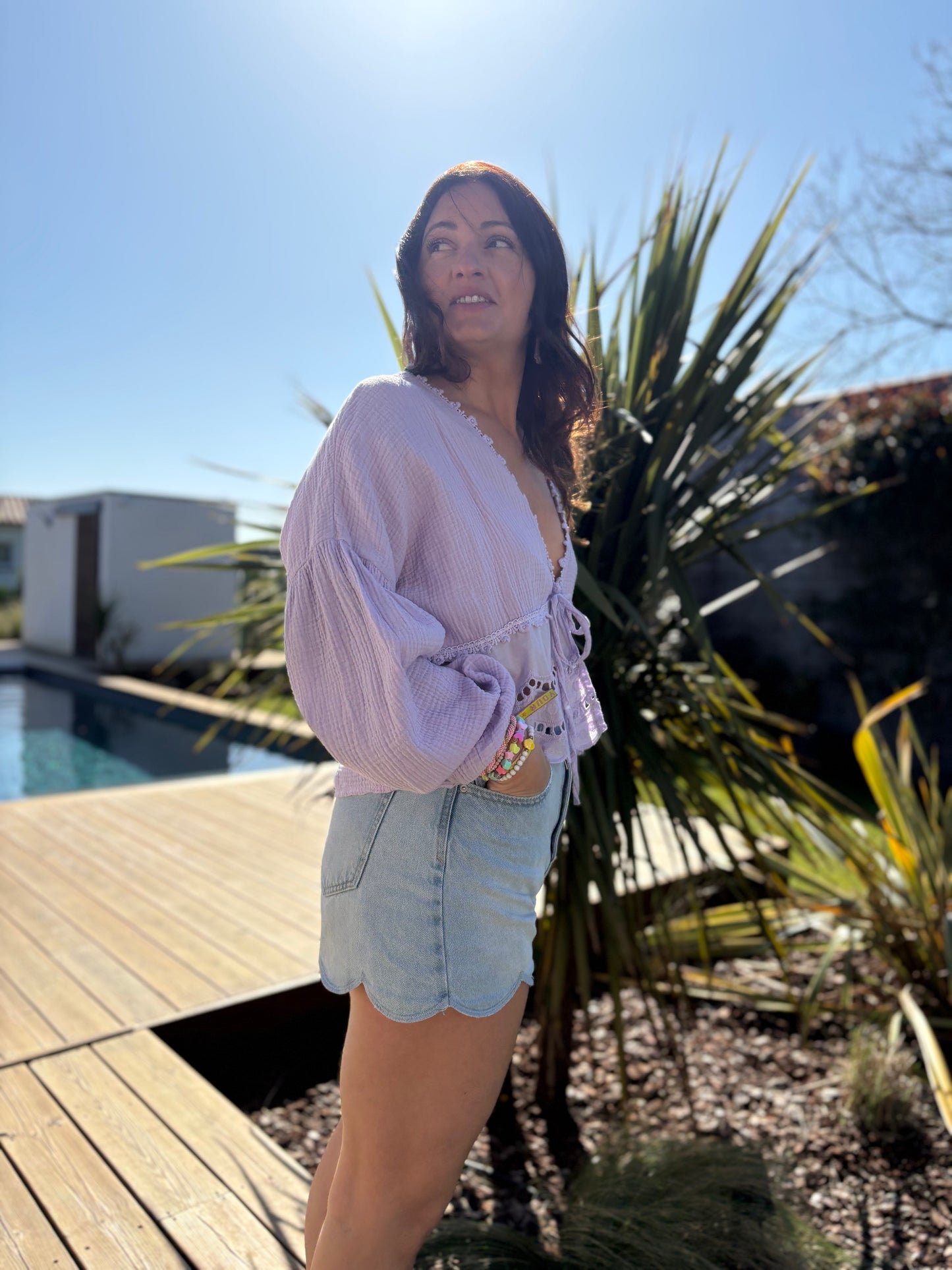 Blouse Louise mauve