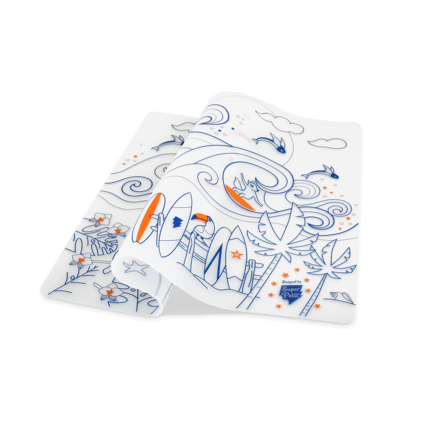 Coloriage réutilisable-Set en silicone SURF 5 feutres inclus