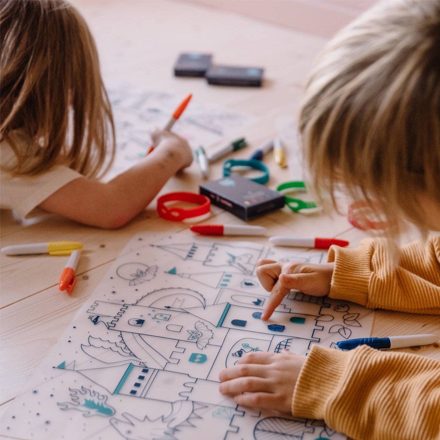 Coloriage réutilisable - Set en silicone CHATEAU