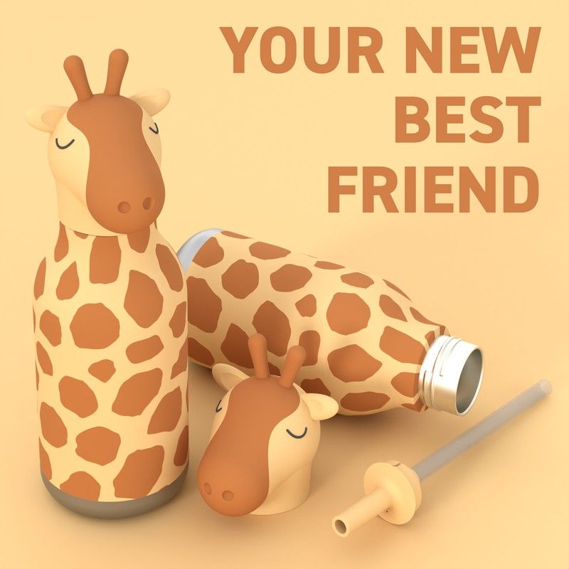 Gourde isotherme Bestie Girafe – ASOBU