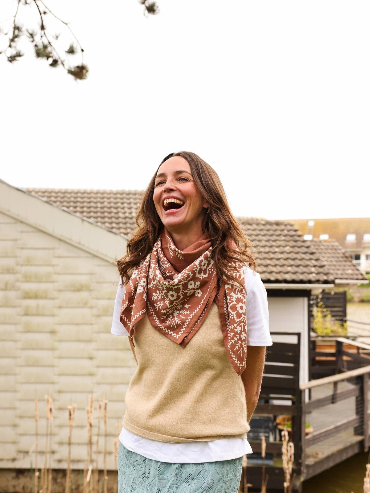 Foulard Louisette - Mysore bandana Cannelle