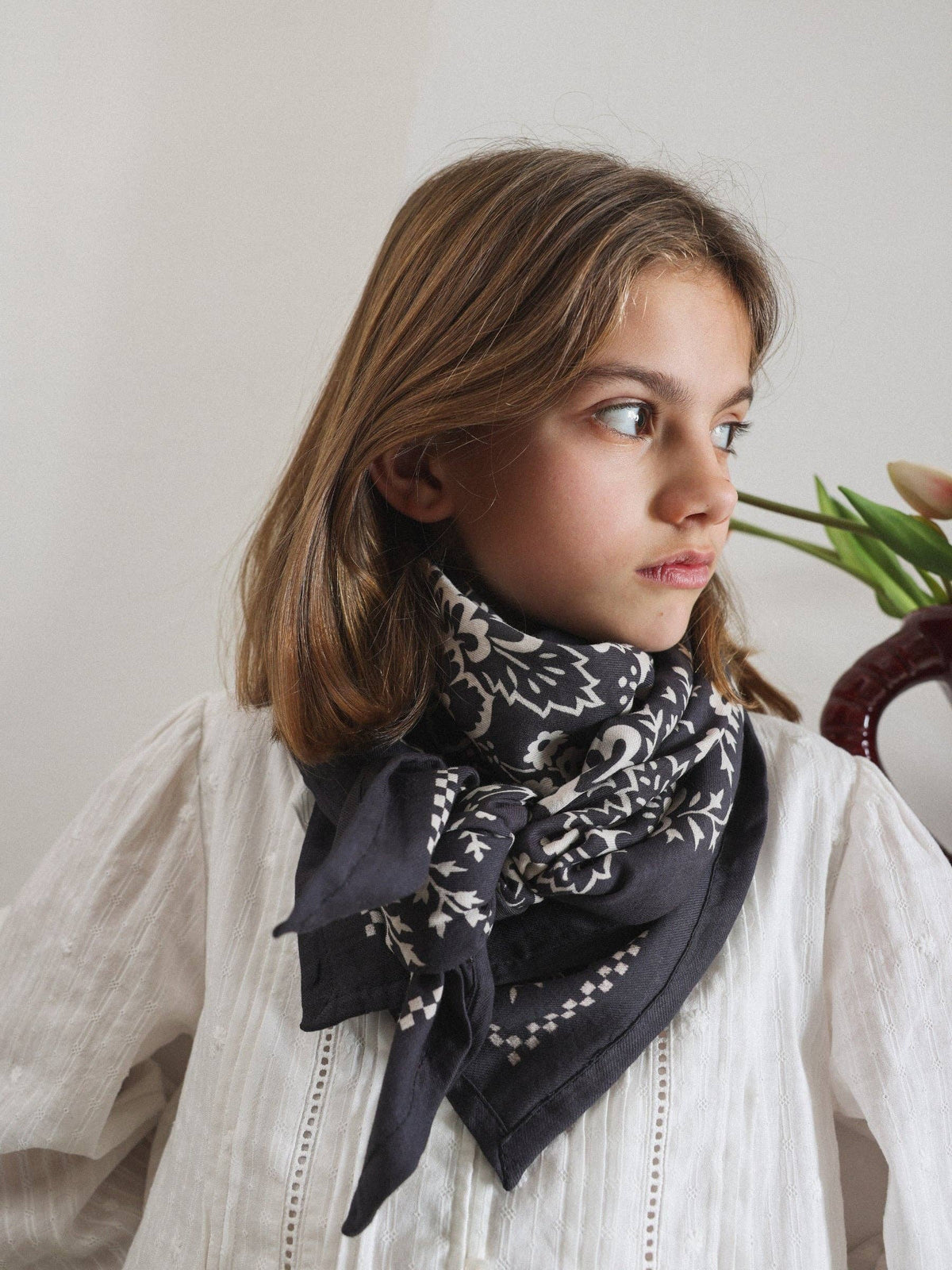 Foulard Louisette - Mysore bandana Anthracite