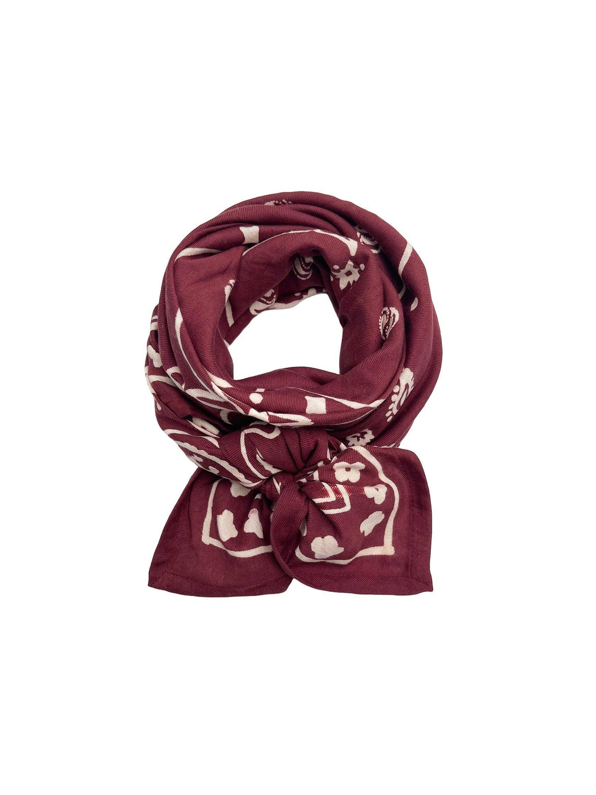 Foulard Louisette - Bandana bordeaux